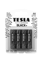 Батарейки Tesla AA BLACK+ LR6 BLISTER FOIL 4 шт. NX, код: 8327893