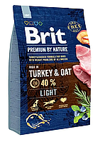 Сухой корм Брит Brit Premium Dog Light для взрослых собак, 3 кг