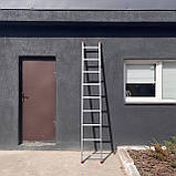 Алюмінієва драбина приставна односекційна 3 м 9 сходин Техпром, фото 9