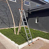 Алюмінієва драбина приставна односекційна 3 м 9 сходин Техпром, фото 8