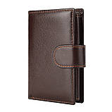 Чоловічий гаманець із натуральної шкіри. Шкіряний гаманець чоловічий портмоне зі шкіри Коричневий, фото 2