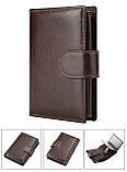 Чоловічий гаманець із натуральної шкіри. Шкіряний гаманець чоловічий портмоне зі шкіри Коричневий, фото 3