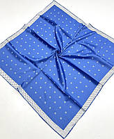 ПлатокChanel Шанель Коллекция 2024 года!. Стильный весенний шелковый платок с ручной подшивкой Синий