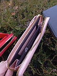 Пудра - жіночий гаманець - сумка-клатч для телефону, грошей та банківських карток, з довгим ремінцем, фото 9