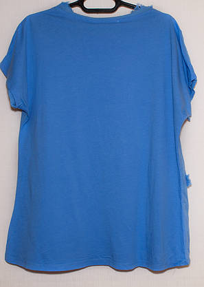 Жіноча літня футболка з круглим вирізом та коротким рукавом  3XL,,4XL5XL,6XL, фото 2