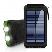 Внешний аккумулятор Solar Power Bank с солнечной батареей емкостью 20000 мАч с фонариком + Новинка Xata