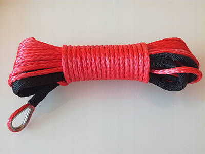 Кевларовий трос 6мм 15м для лебідки 3500-4500 lbs колір червоний LIS-6-5555