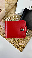 Жіночий модний гаманець шкіряний, гаманець на кнопці для жінок, жіночий портмоне з натуральної шкіри