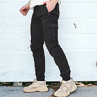 Брюки мужские джогеры черные весенние брюки карго демисезонные молодежные стильные модные весна осень