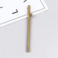 Фігурна трубочка для коктейлів, трубочка-пеніс золотиста (1 шт)