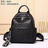 Рюкзак жіночий шкіряний міський стильний. Рюкзак із натуральної шкіри Чорний, фото 7