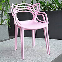 Рожеве ажурне садове крісло Masters