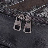 Рюкзак жіночий шкіряний міський стильний. Рюкзак із натуральної шкіри (чорний), фото 6