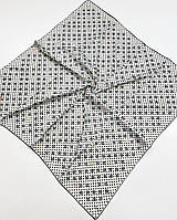 Стильный женский шелковый платок Gucci Гуччи. Модный брендовый весенний платок с ручной подшивкой Серый