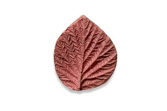 Молд для фоаміарану та полімерної глини, листя Малини, 3.5*4 см