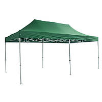 Усиленный раздвижной шатер-гармошка на белом каркасе для сада 2х3 м Зеленый Тент для уличной торговли