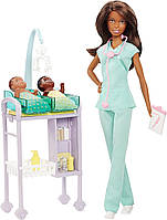 Кукла Барби Педиатр детский доктор афроамериканка
