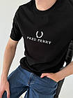 Чоловіча футболка Fred Perry біла на літо логотип вишивка Фред Перрі, фото 8