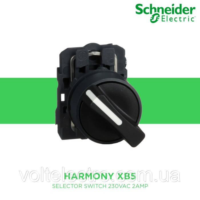 Двопозиційний перемикач у зборі з фіксацією Harmony XB5 IP67, 1NO Schneider Electric XB5AD21 - фото 4 - id-p100490018