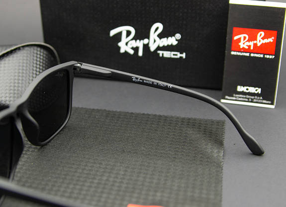 Сонцезахисні окуляри RAY BAN Wayfarer поляризаційні антивідблискові UV400 (арт. 7004) чорні матові, фото 6