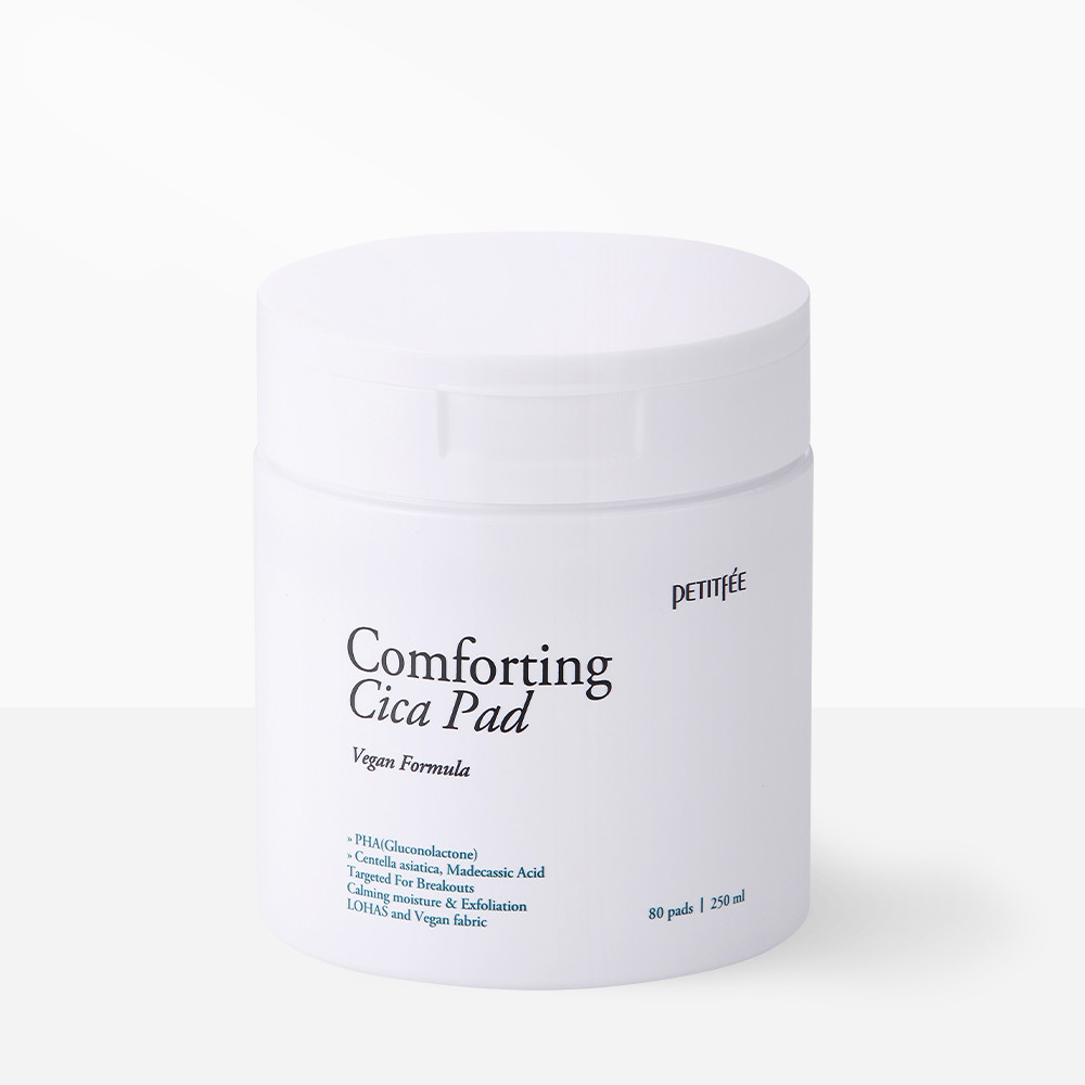 Уцінка! Пілінг-пади для обличчя з центеллою азіатською PETITFEE Comforting Cica Pad 250ml, 80шт (до 10.03.2026), фото 1