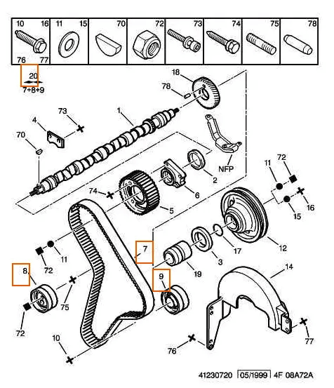 Комплект ГРМ Peugeot Boxer, Citroen Jumper 1 (1994-2002) 2.5D/TD, 083136, INA, Німеччина