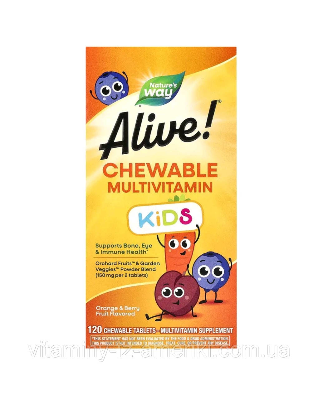 Nature’s way Alive Kids multivitamins Дитячий комплекс мультивітамінів ...