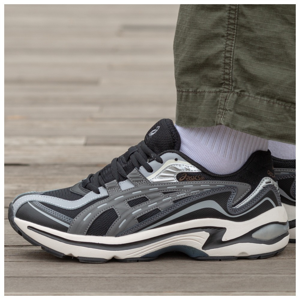 Чоловічі кросівки Asics Gel-Preleus Black Grey White, шкіряні кросівки асікс гель прелеус