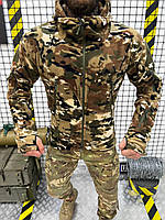 Тактична флісова кофта на змійці, чоловіча військова фліска мультикам зимова