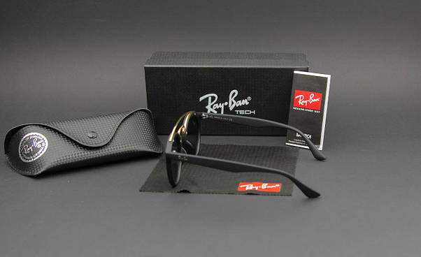 Сонцезахисні окуляри RAY BAN чорні матові/золоті дуга UV400 (арт. 4256-F), фото 3