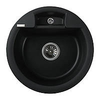 Гранітна мийка Globus Lux GURON чорний 480 мм-А0002