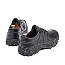 Тактичні літні кросівки з перфорованої гладкої шкіри Арт-304М чорні, фото 6