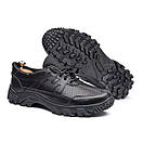 Тактичні літні кросівки з перфорованої гладкої шкіри Арт-304М чорні, фото 8