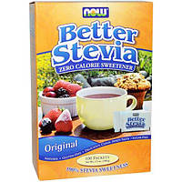 Заменитель сахара NOW Foods BetterStevia Packets 100 g 100 servings SK, код: 7518261