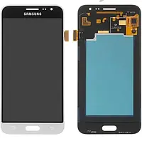 Дисплей для Samsung J320/J3 2016 (GH97-18414A) модуль (экран,сенсор) сервисный оригинал, Белый