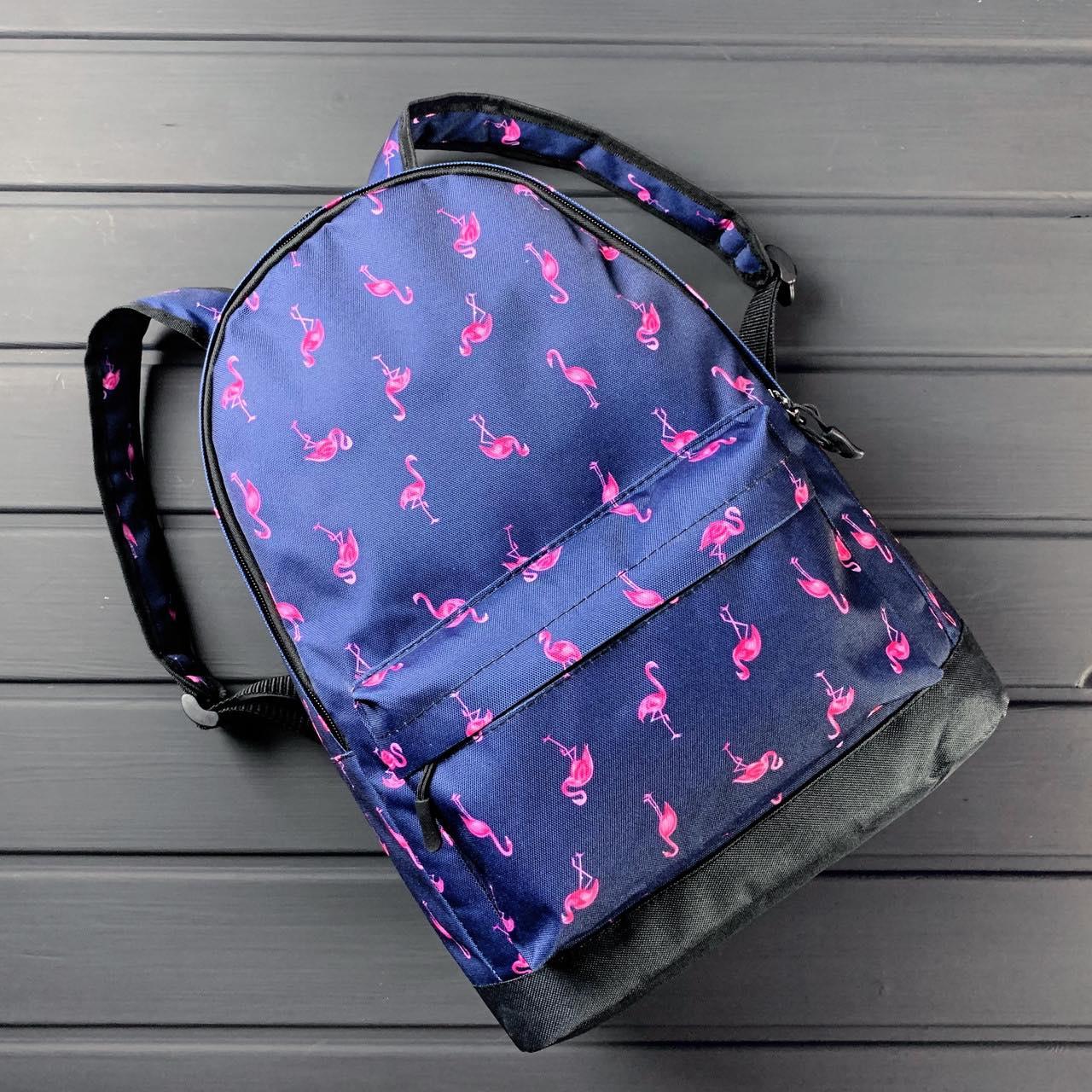 Рюкзак з принтом фламінго з ортопедичною спинкою) Тканина -поліестр , не пропускає вологу ) Обʼєм 20л, висота