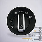 Перемикач світла фар Skoda 1Z0941431K тонкий з авто хром (ПСФ), фото 4