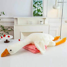 Плед-подушка іграшка гусак-обіймась 3в1 130 см білий (27792)