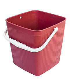 Відро 12 літрів кольорове без кришки та без ручки 27*27*29 см (ХАРПЛАСТМАС)