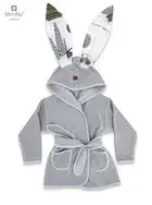 MimiNu, Children's Journey, халат с ушками, термоткань, серый, размер 110 см (7503265)