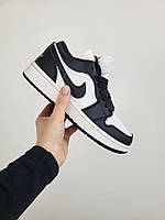 Кросівки жіночі Nike Air Jordan 1 low black white (рр 36-41)
