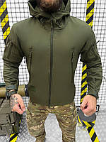 Тактическая демисезонная куртка софт-шел олива, военная куртка