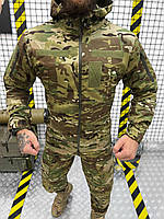 Осіння тактична куртка мультикам, армійська куртка з капюшоном чоловіча військова