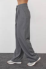 Жіночі штани в смужку — сірий колір, L (є розміри), фото 3