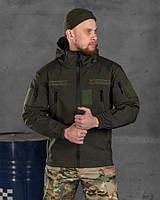 Тактична весняна куртка олива софтшелл, чоловіча військова куртка весняна, армійська куртка