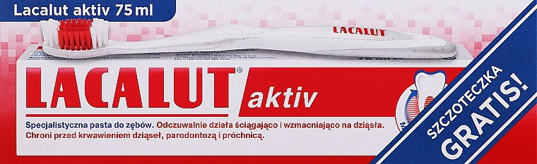 Зубна Паста Lacalut activ 75 мл + щітка, фото 1