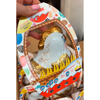 Шоколадна фігурка Kinder Великодня курочка 138g Італія