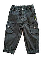 Легкі штани для хлопчика Coccodrillo 19101 чорні в смужку 80-86
