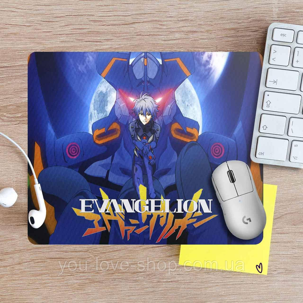 Килимок для мишки Evangelion "Каору та Єва" / Євангеліон 30*20 см