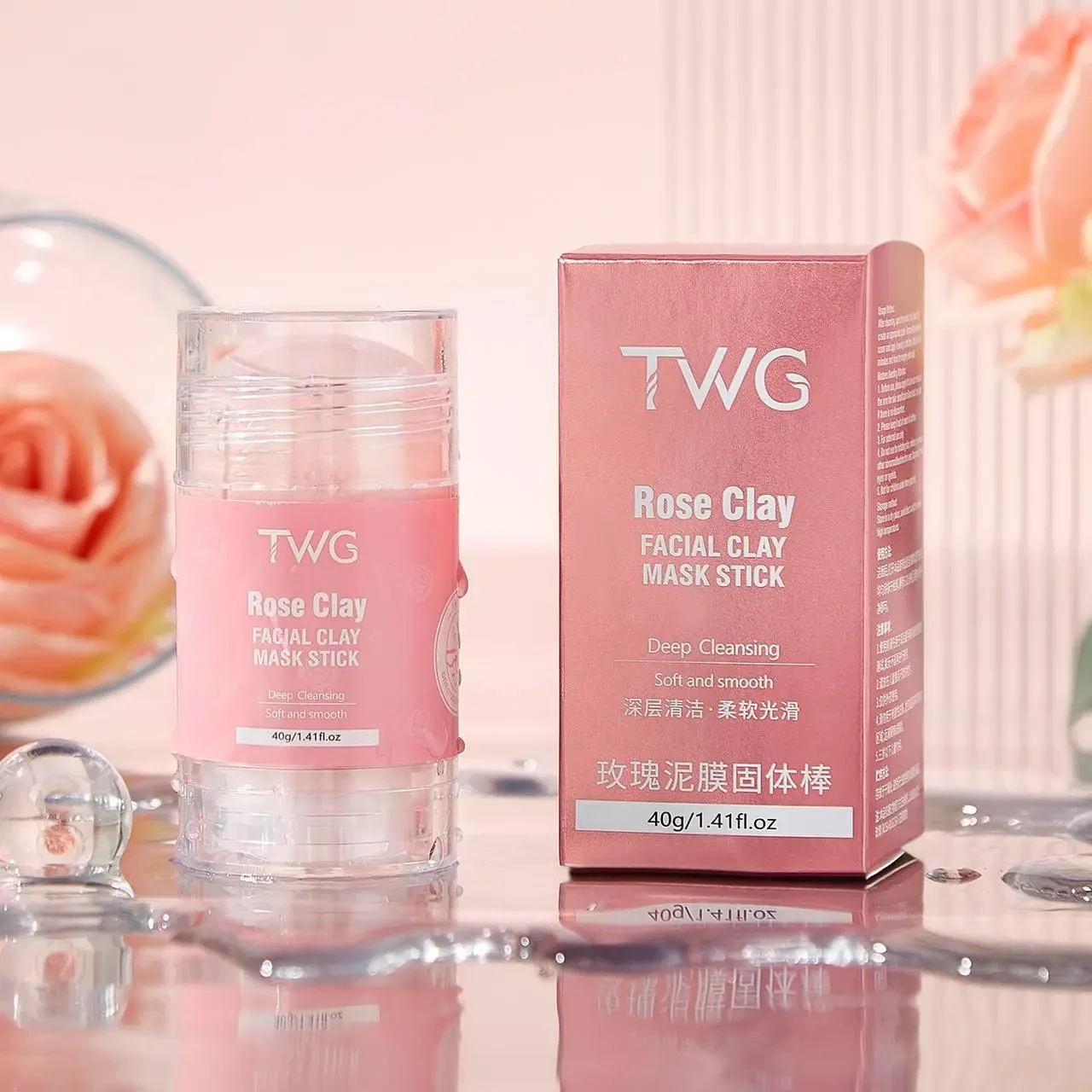Пом'якшуюча маска в стіку з екстрактом троянди TWG Rose Mask, 40 г